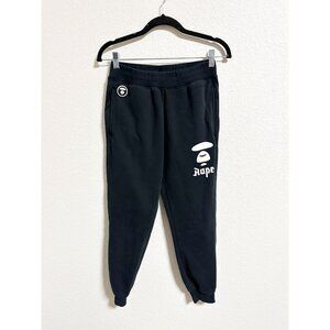 AAPE by A Bathing Ape‎ Jogger Sweatpants Camo Pocket Fleece Black Men Small